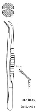 De-Bakey Vessel Forcep, Curved